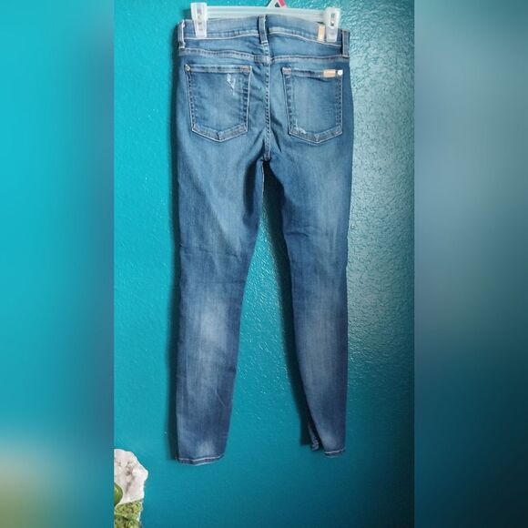 7 FOR ALL MANKIND Womens Size 4 (27) Ankle Skinny Distressed Denim Jeans - Picture 9 of 10